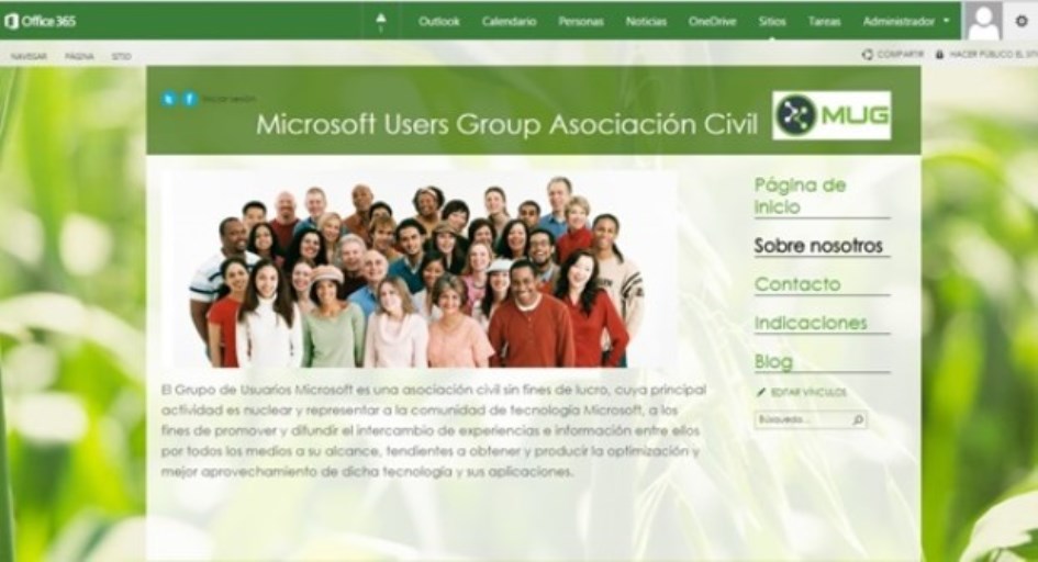 Introducción al diseño de sitios web en Office 365 - Desarrollo | MUG  Asociación Civil